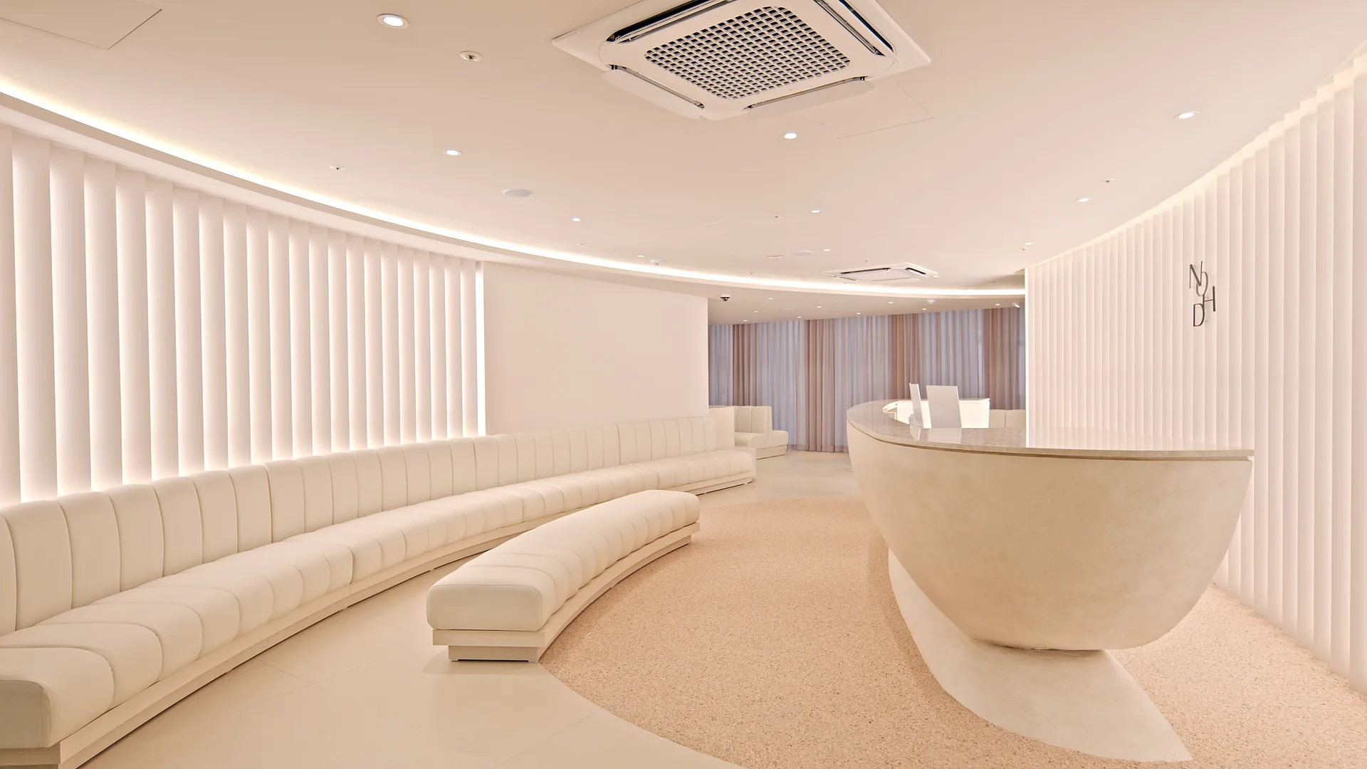 Premium dermatology clinic interior in Seoul