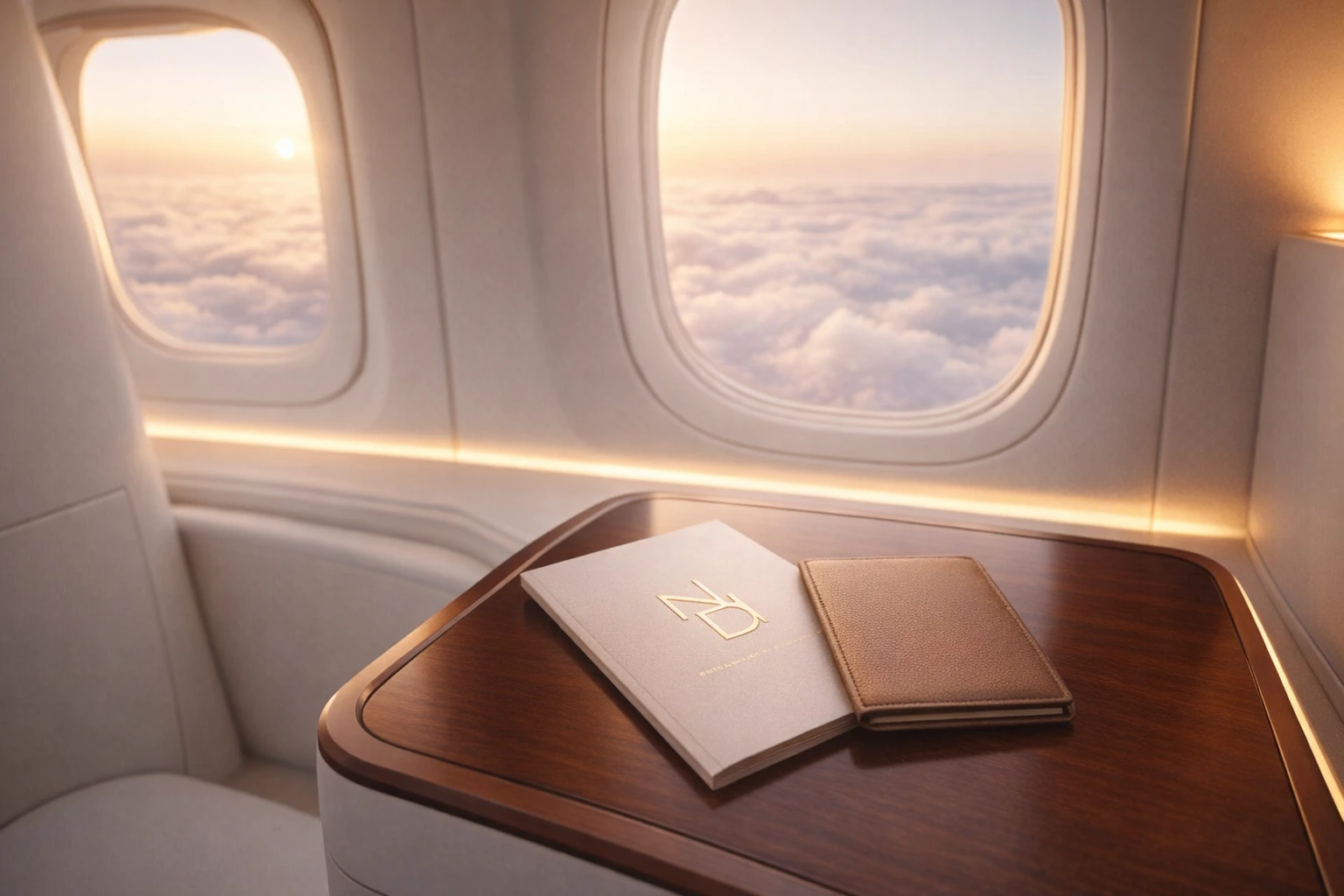 Airplane window view representing medical tourism travel