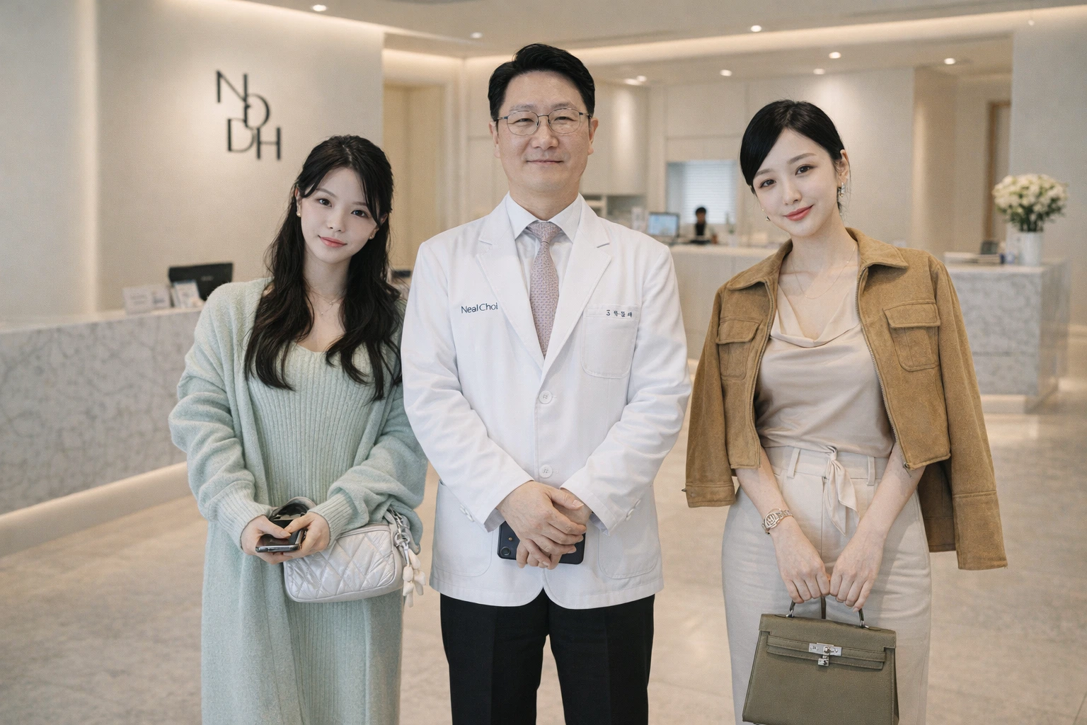 Professional aesthetic consultant in a clean clinic environment