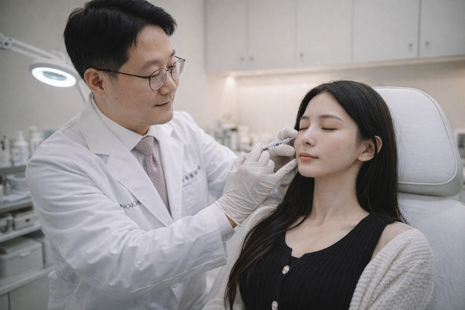 Doctor performing treatment