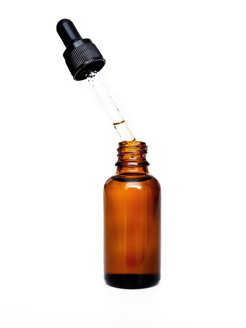 Frasco de sérum con gotero, ideal para tratamientos con niacinamida
