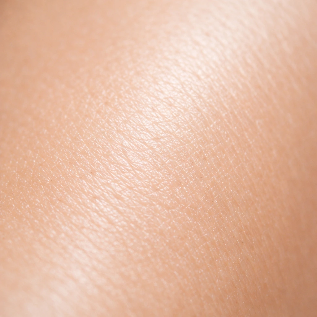 Textura suave de la piel bajo el microscopio