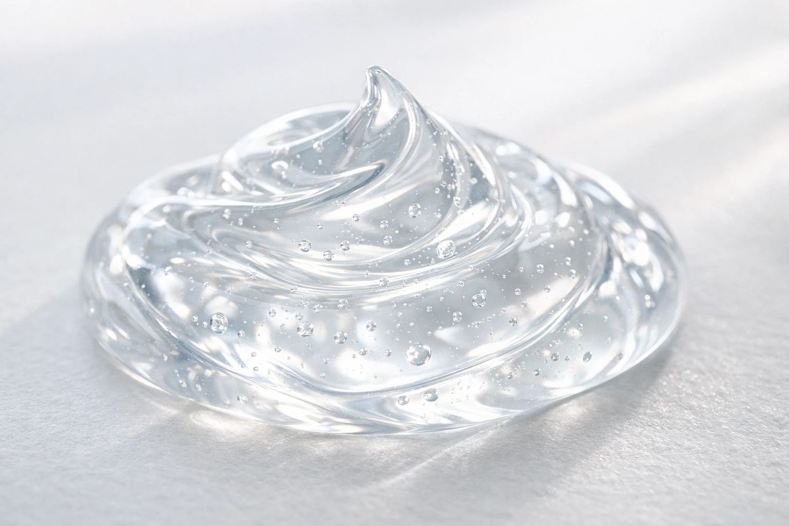 Lightweight skincare gel texture