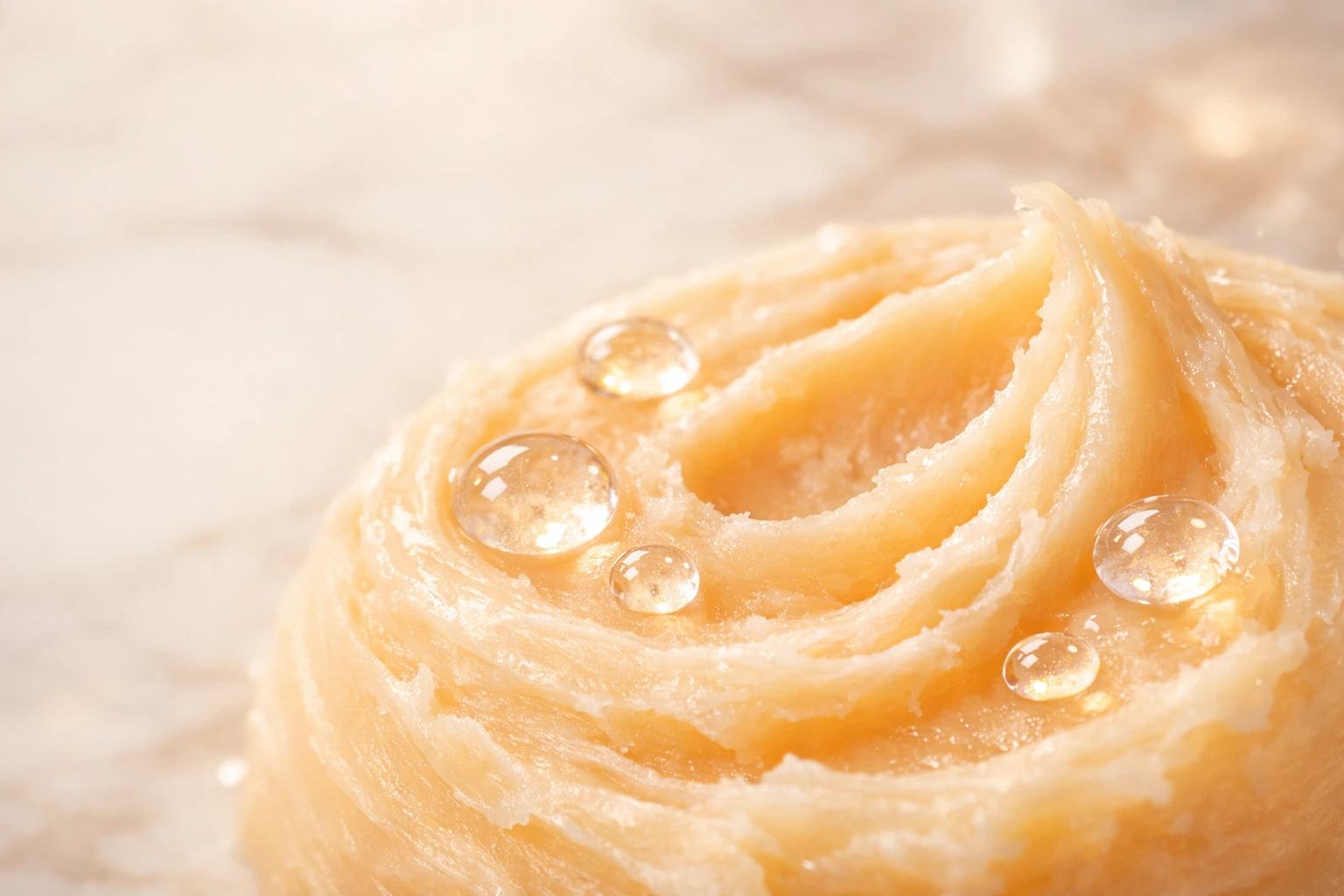 Cleansing balm texture demonstrating double cleansing