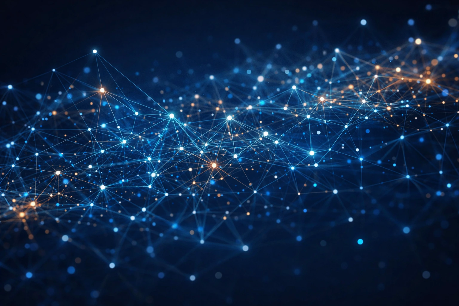 Abstract visualization of professional networking nodes