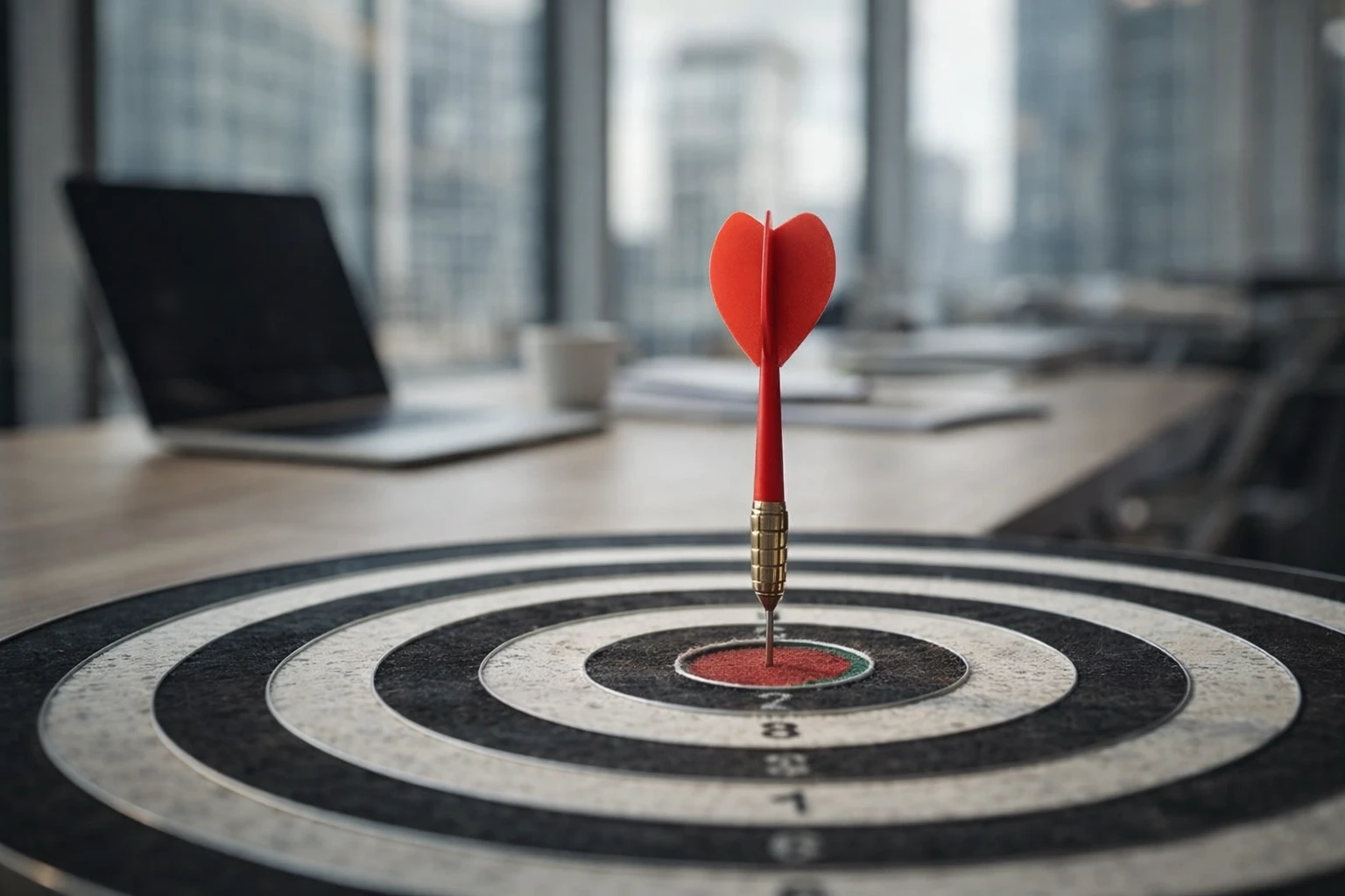 Dartboard representing targeted strategy