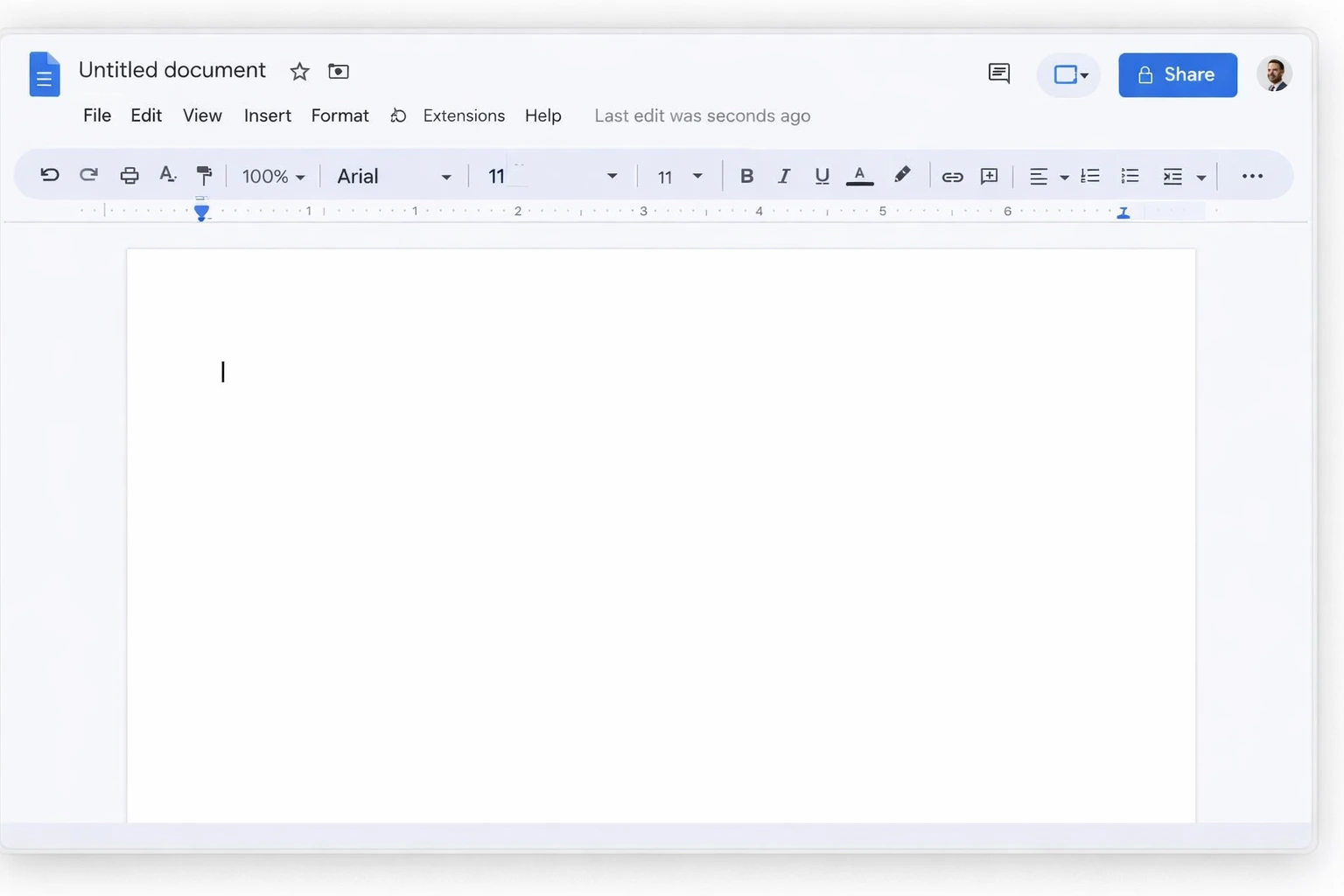 Google Docs Resume Template Interface