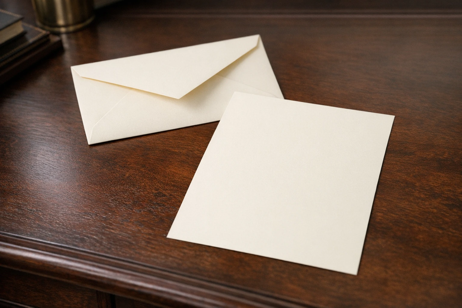 Premium application packet on executive desk