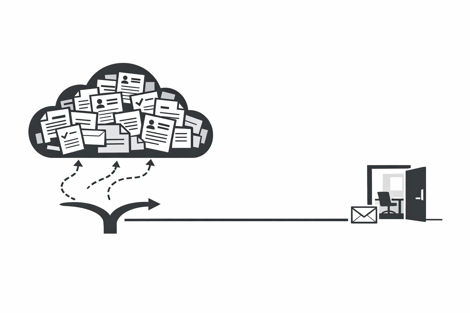 Illustration of the Two-Track Strategy: Digital Cloud vs Direct Path