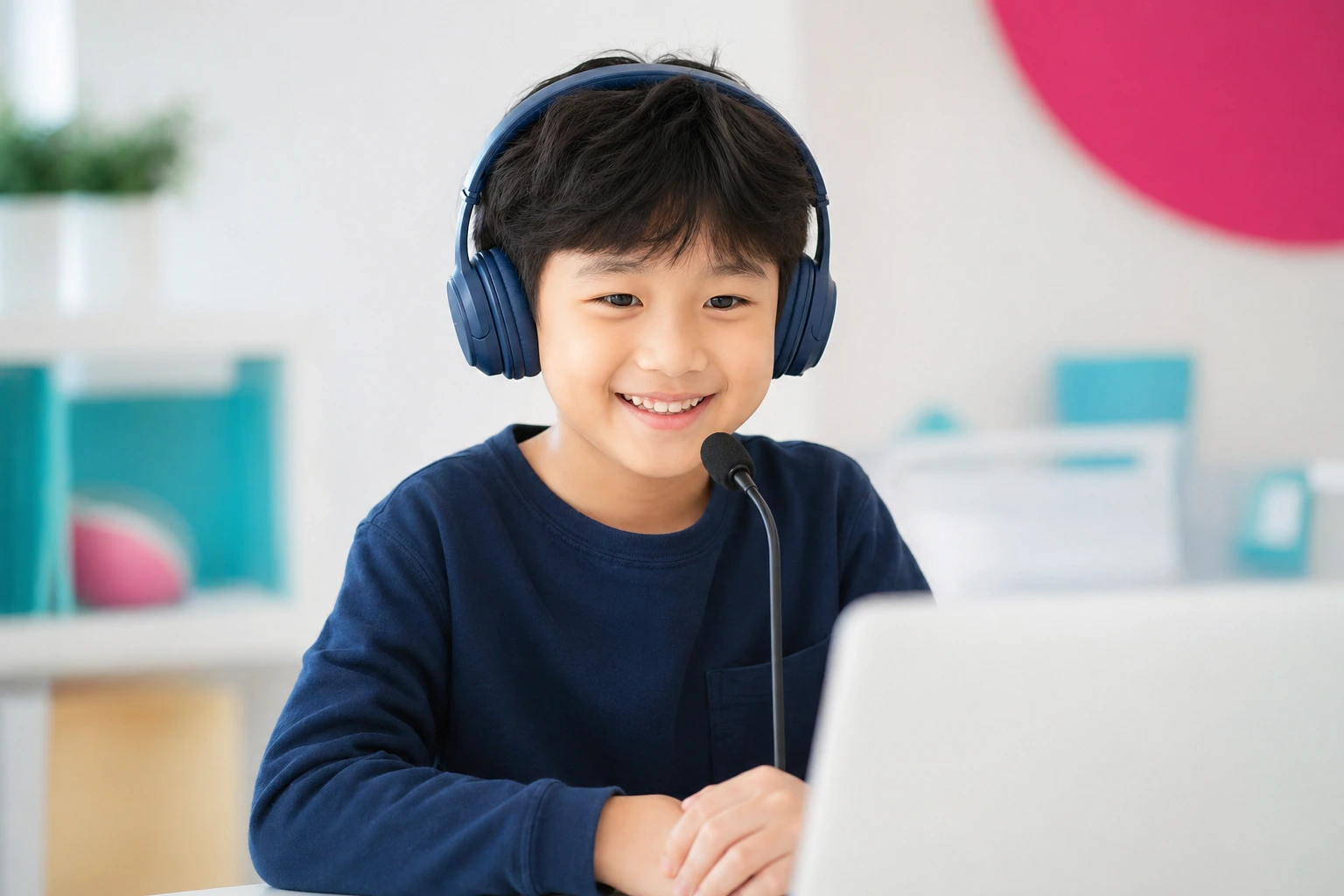 자신감 있게 영어로 말하는 아이