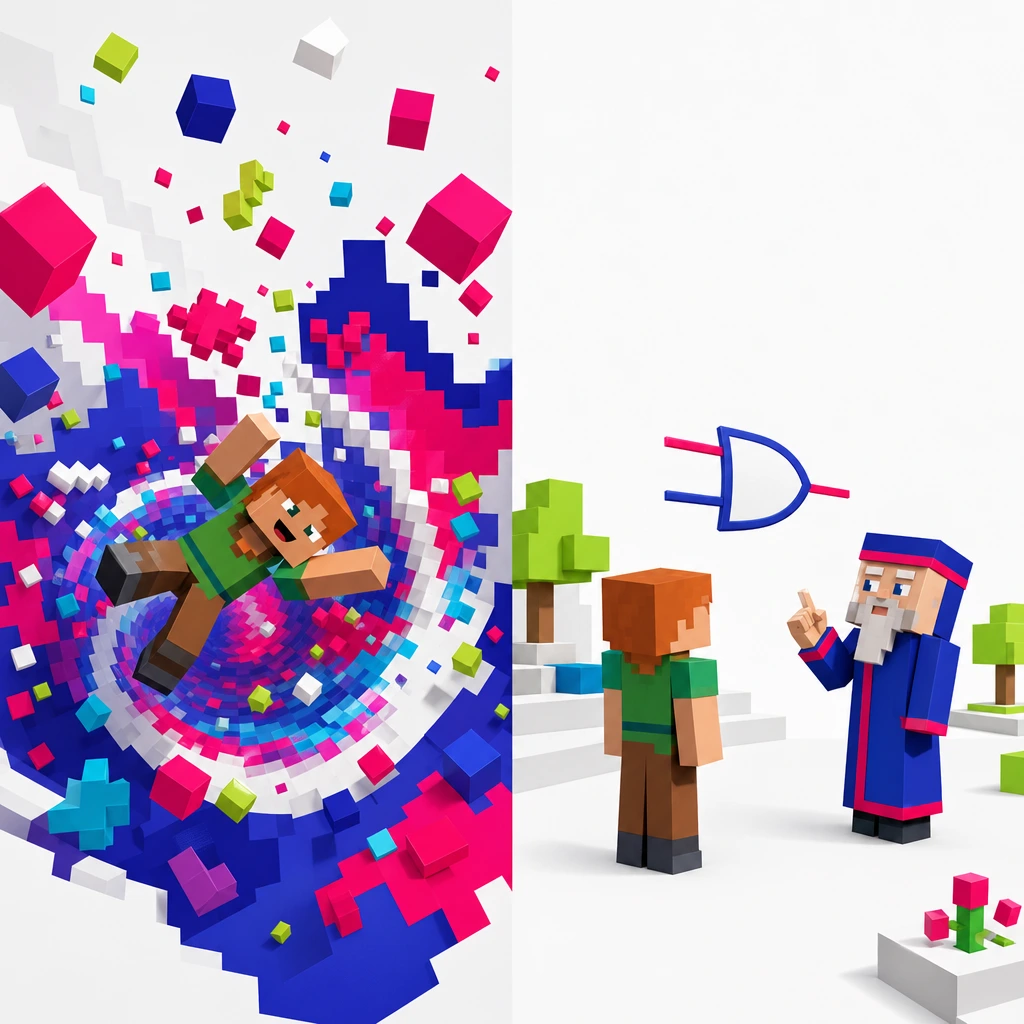 마인크래프트 AI NPC 모드와 구조화된 학습의 비교