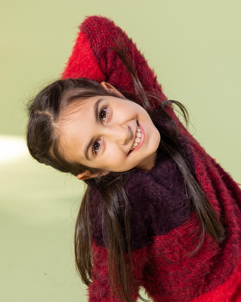 Confident child speaking English