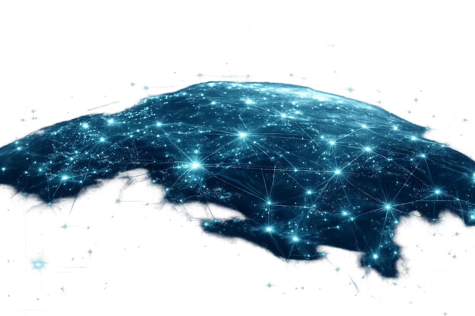 Global network AI technology abstract