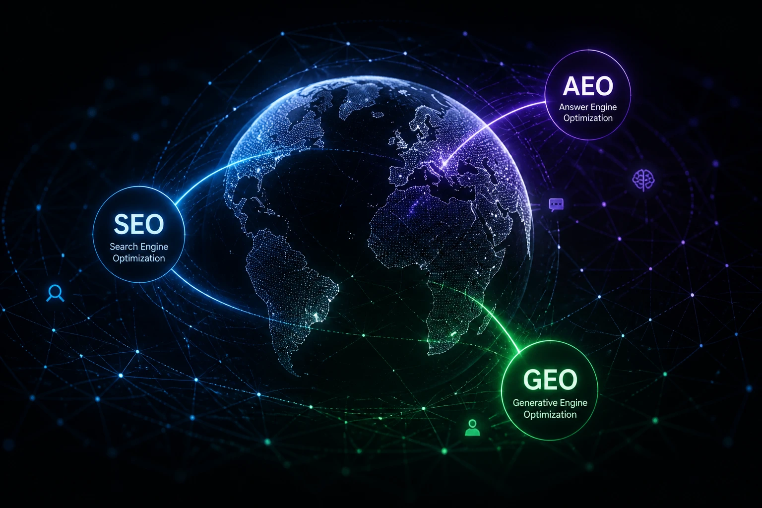 flat vector illustration of a network of trusted nodes, neutral background