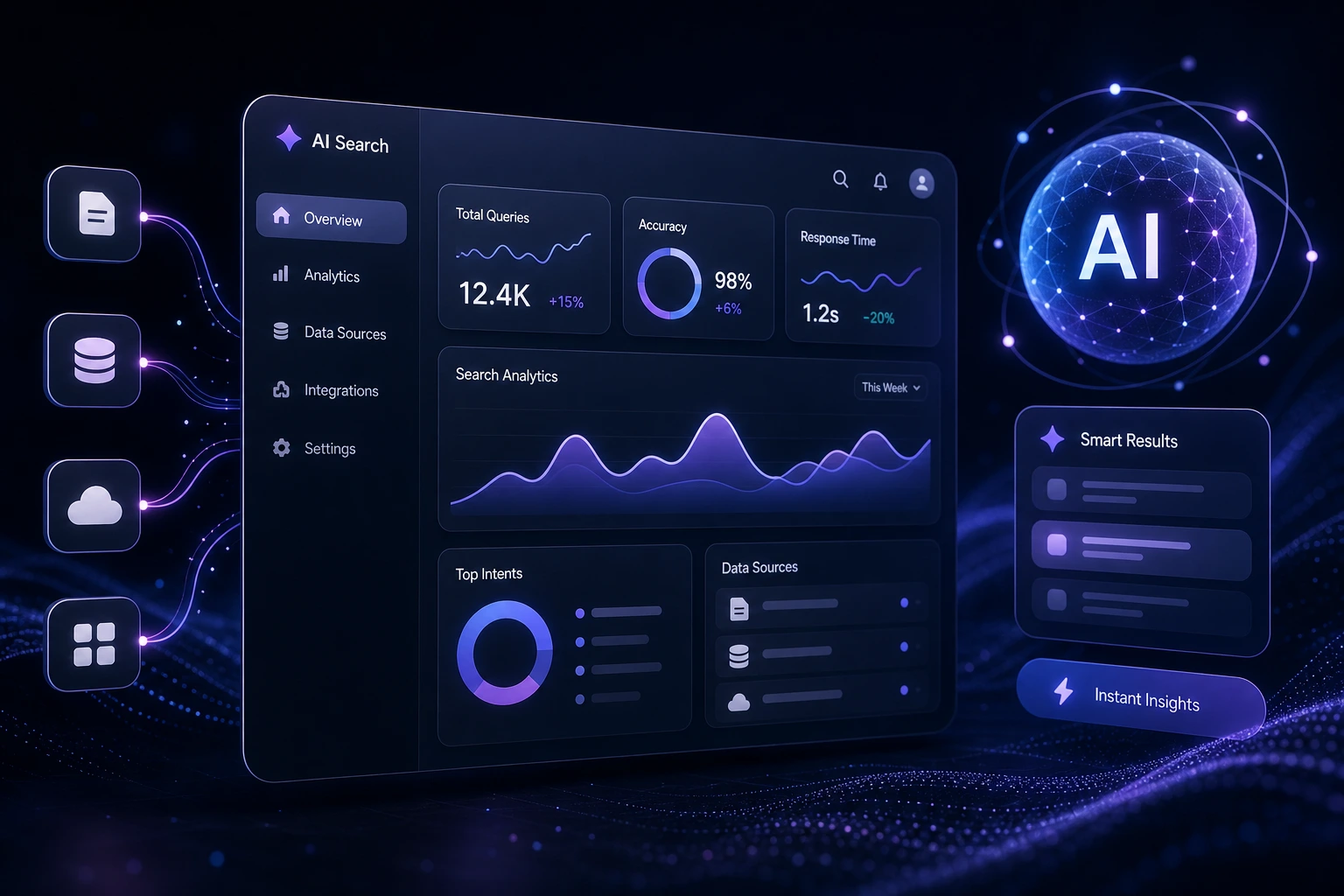 Korean B2B SaaS dashboard interface showing AI citation metrics and growth, clean modern UI, daylight