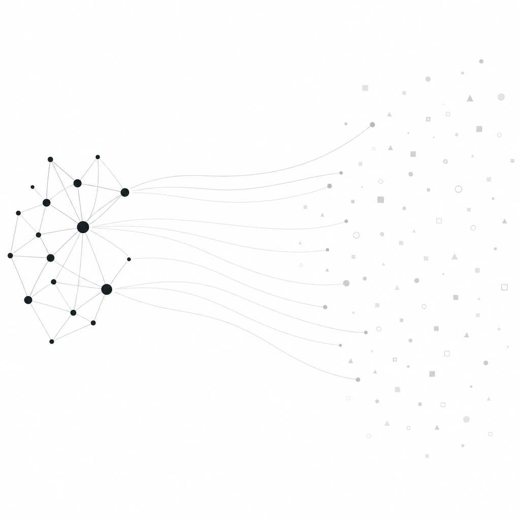Abstract representation of fragmented data networks