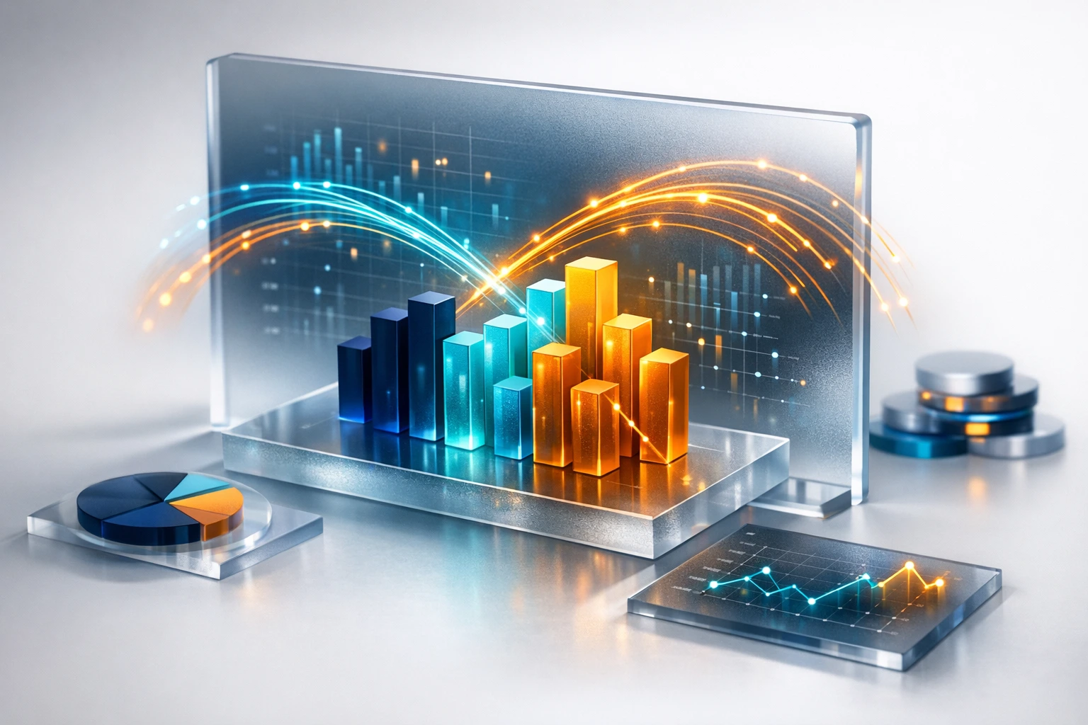 Dashboard showing budget and clicks analytics