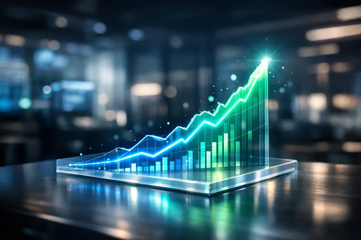 Performance chart showing growth