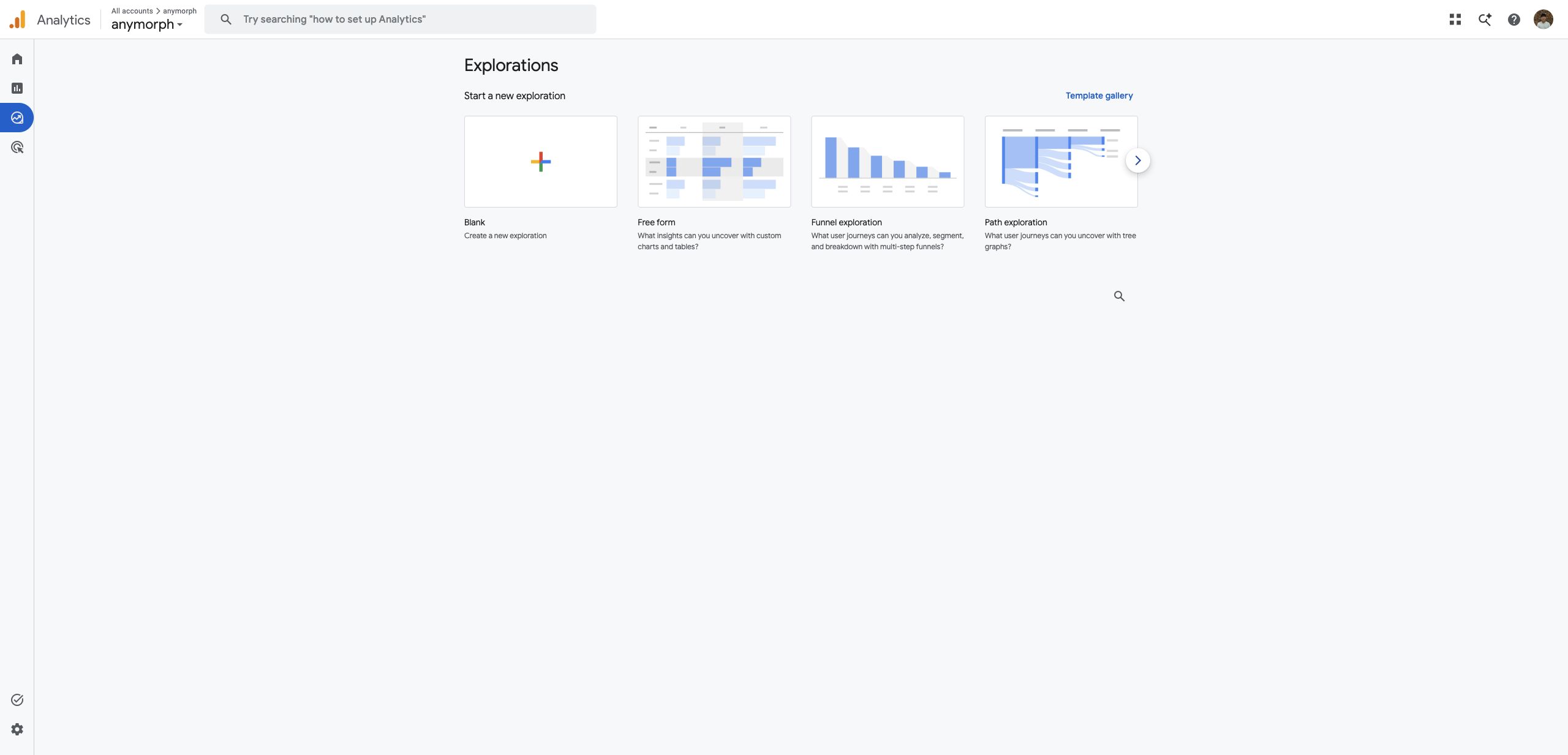 Blank exploration template
