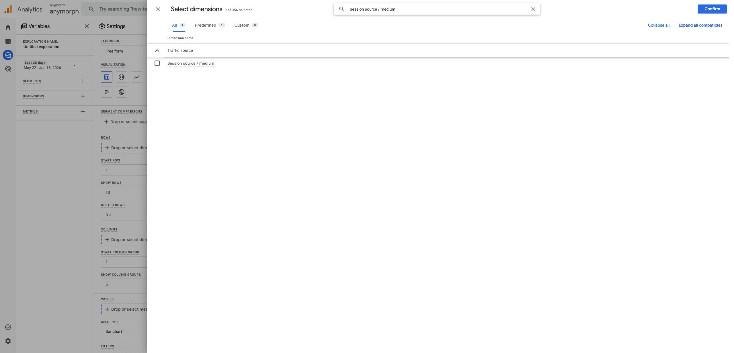 Search result for Session source slash medium dimension