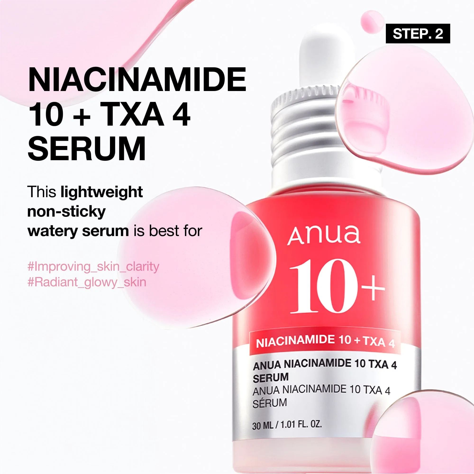 Niacinamide 10 TXA 4 Serum step for dark spot routines