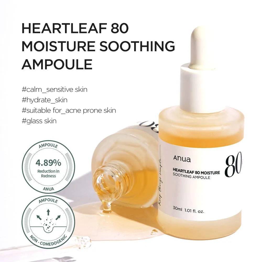 Heartleaf 80% Moisture Soothing Ampoule for sensitive skin hydration