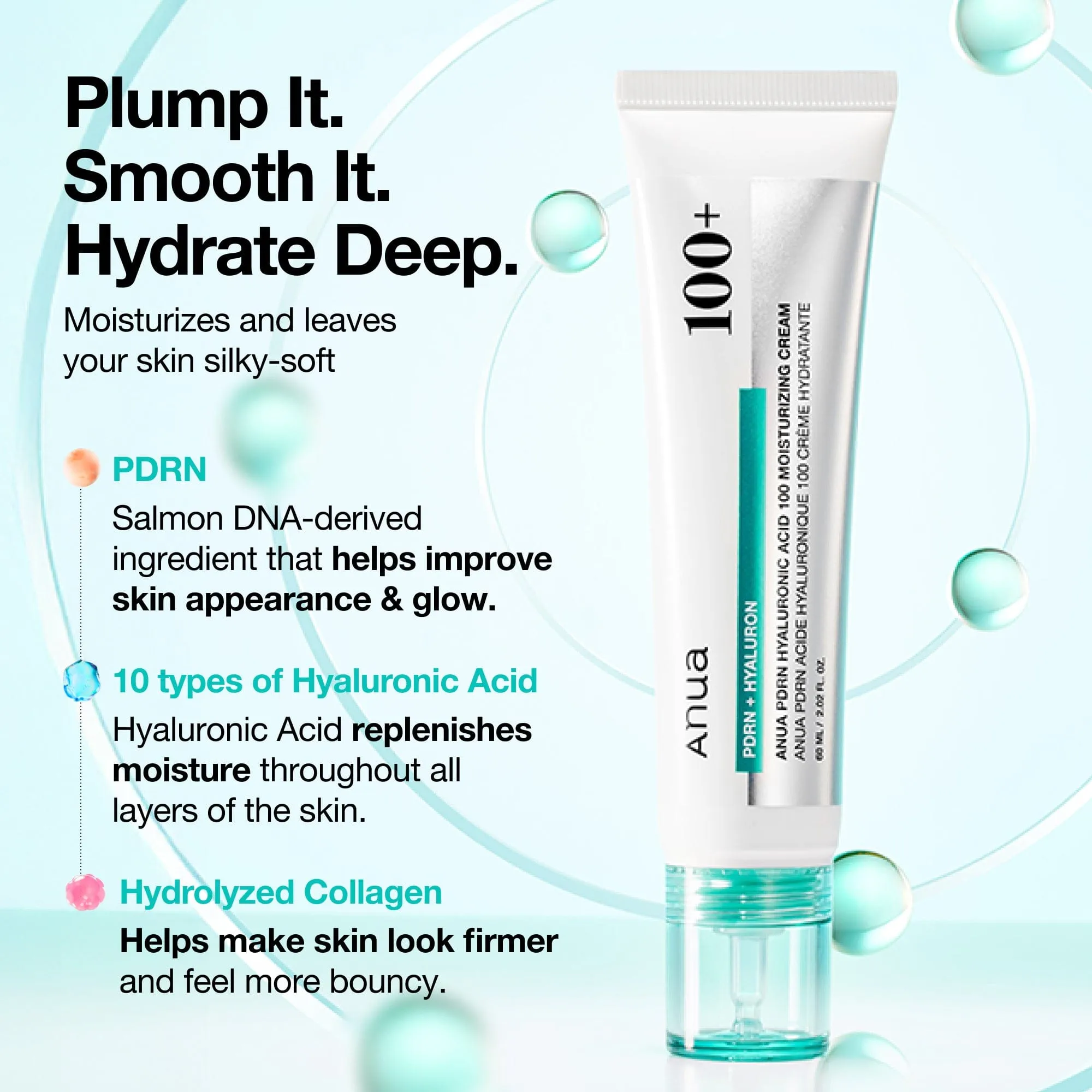 PDRN Glow Boost Full Routine Set showing PDRN and hyaluronic acid hydration benefits