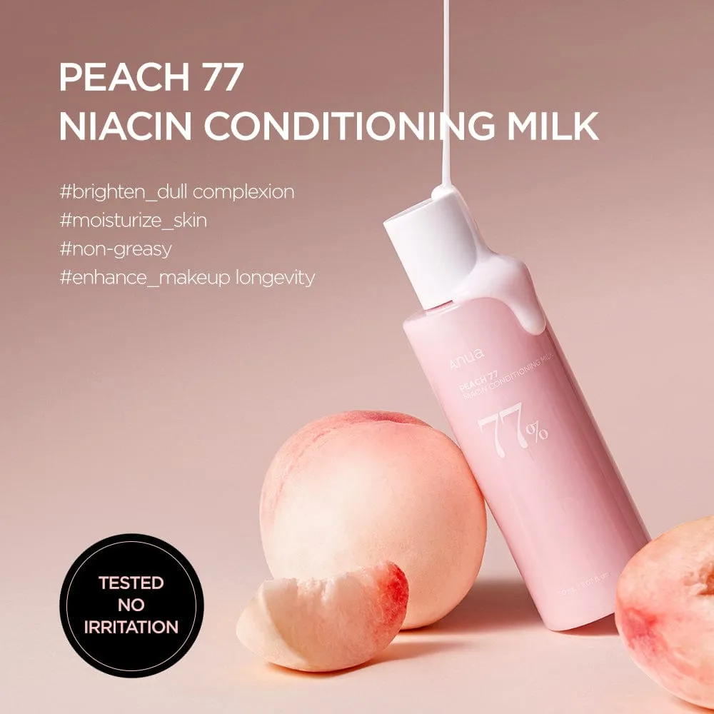 Peach 77 Niacin Conditioning Milk for lightweight glass skin hydration