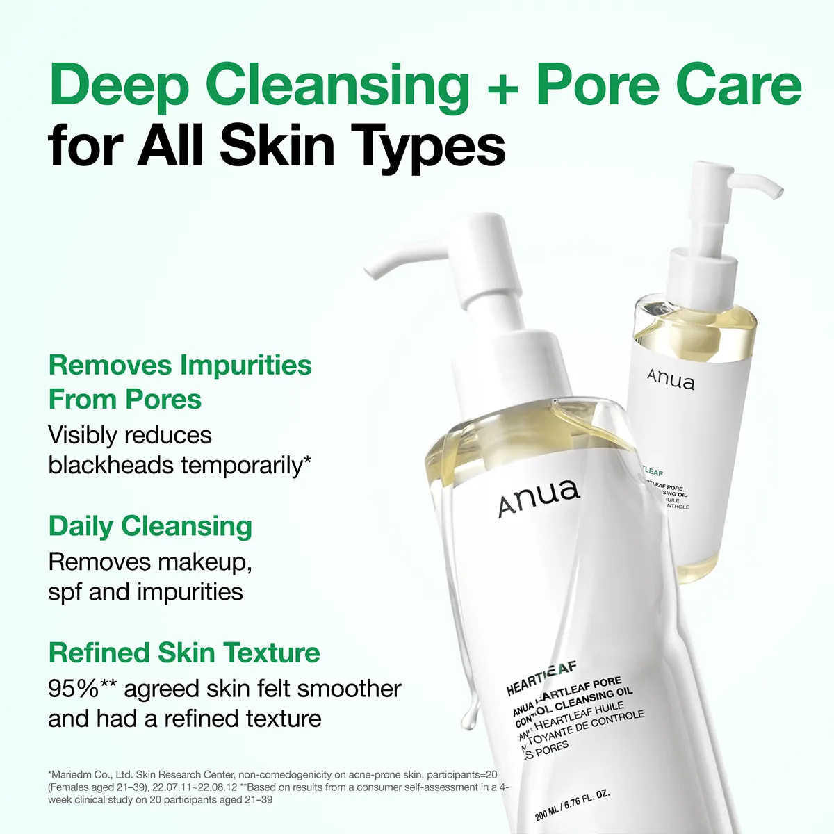 Heartleaf Pore Control Cleansing Oil for deep cleansing and pore care