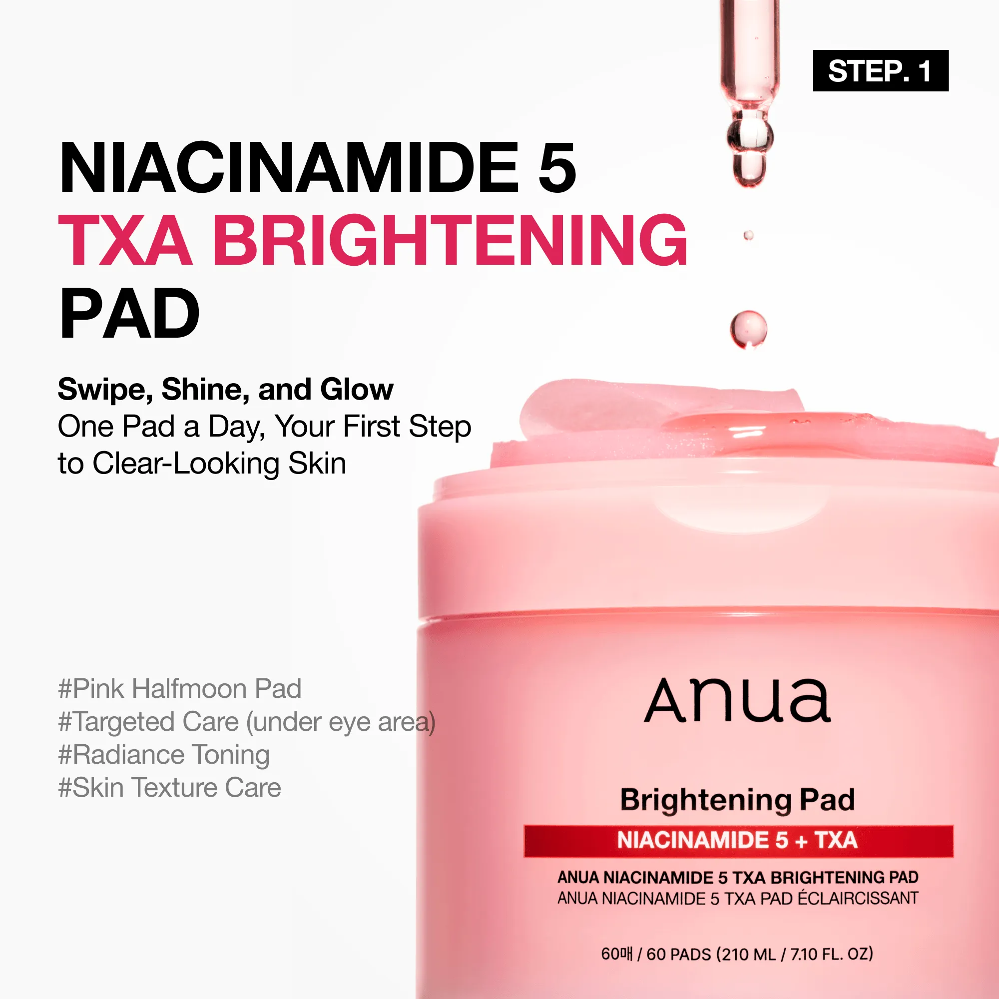 Dark Spot Prep & Boost Duo with niacinamide and tranexamic acid pad step