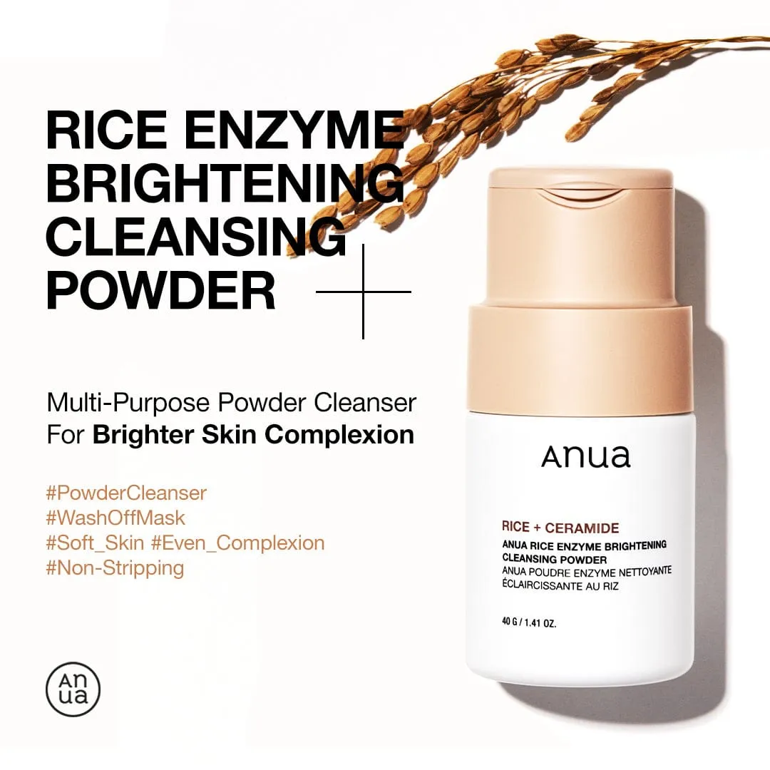 Rice Enzyme Brightening Cleansing Powder product texture and packaging