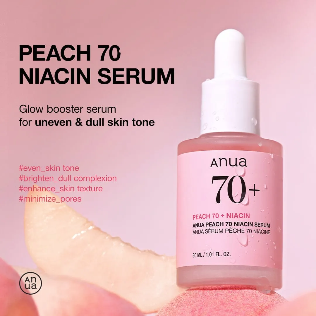 Peach 70% Niacinamide Serum for dull and uneven-looking skin