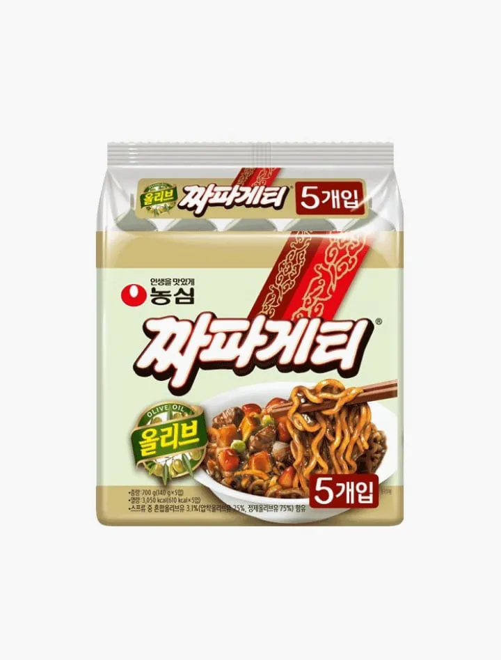 농심 올리브 짜파게티 140g*5개입(멀티팩)