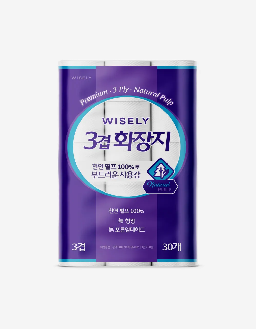 3겹으로 두툼한 천연펄프 깨끗한 화장지