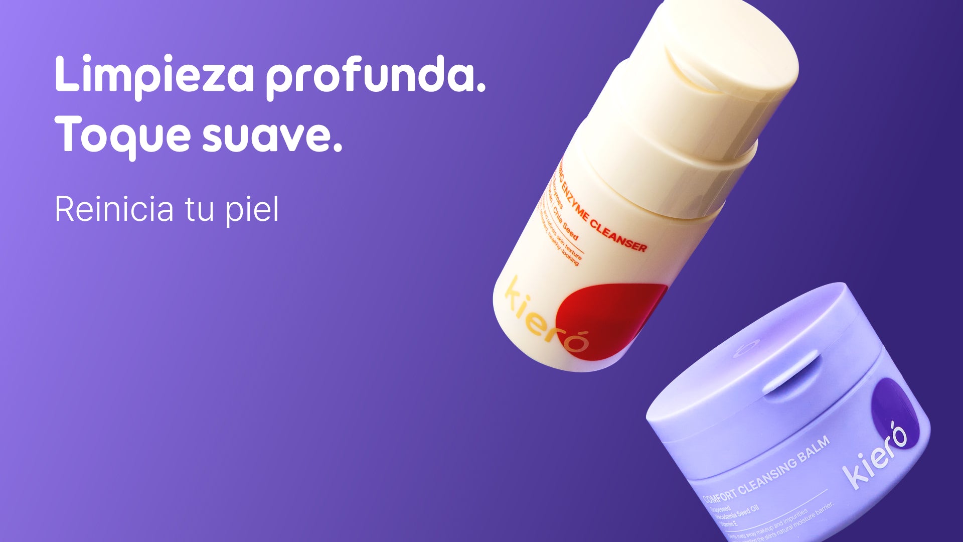 Limpiador facial suave y bálsamo desmaquillante Kiero